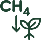 Methane saved icon